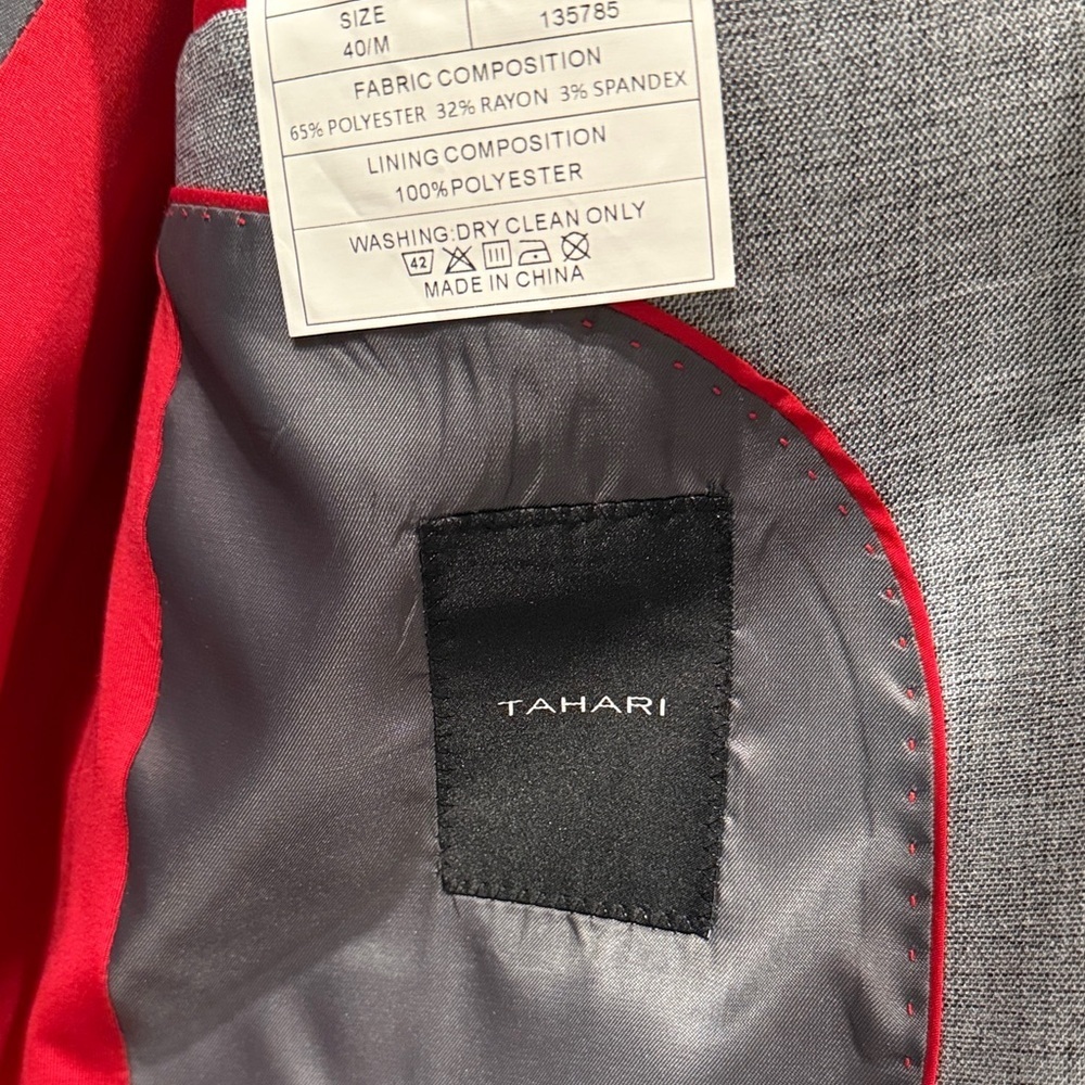 Tahari Men's Classic Suit Gray NWOT - Picture 6 of 9